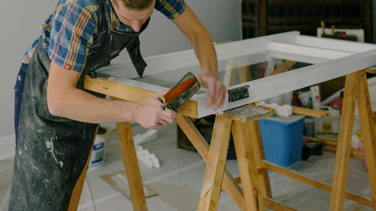Experienced tradesman completing a home renovation project