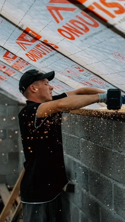 Local tradesman completing building and maintenance work